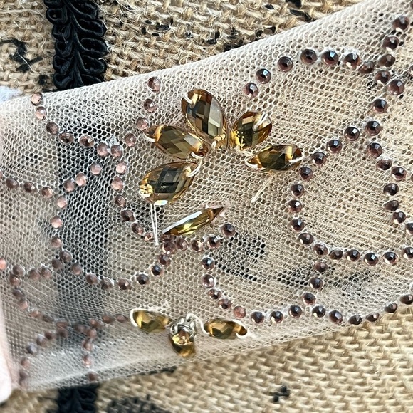 Camille LA VIE Beaded Bodice Gown Blush Pink with Waist & Back Cutouts Size 2 - Picture 11 of 16